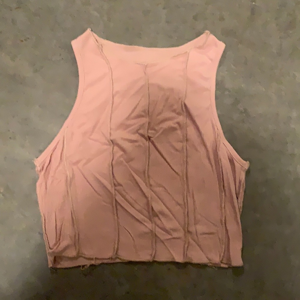 y2k salmon crop tank top